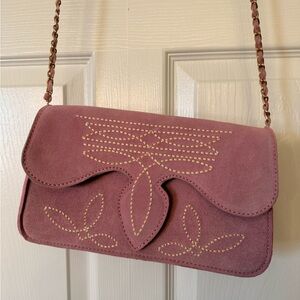 American Darling Mauve Suede Crossbody Bag